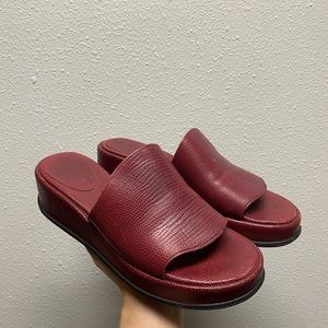 Vintage Platform Snakeskin Sandals